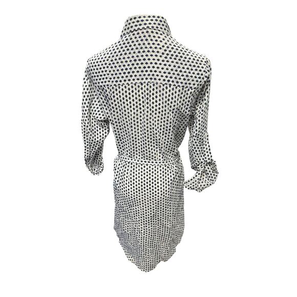 Oliphant Shirt Dress – Navy & White Print - Picture 4 of 6